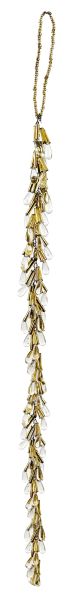 Bead-drop hanger clear gold 40cm