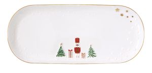 Porcelain serving platter 34x15 cm in color box