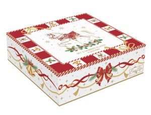 Set 4 porcelain dessert plates Ш 16 cm in color box CHRISTMAS TALE