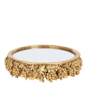 Mirror Tray 30 cm - Gold - Resin