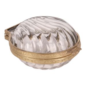Storage Box Shell 7.5 cm - Gold - Brass / Glass