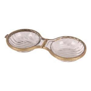 Storage Box Shell 7.5 cm - Gold - Brass / Glass