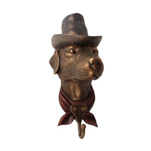 Dog Wall Hook 22,5 cm - Gold - Resin