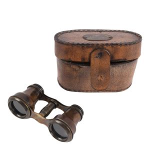 Nautical binoculars copper in bag 11 cm