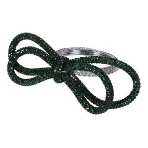 Set of 4 Emerald Bow Napkin Rings