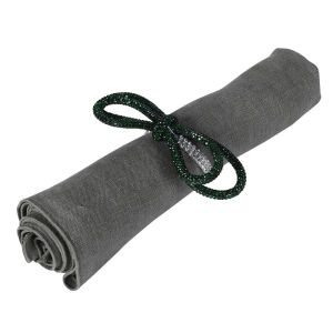 Set of 4 Emerald Bow Napkin Rings