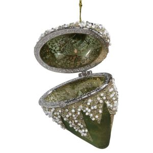 Diamante and Glitter Heart Bauble Box