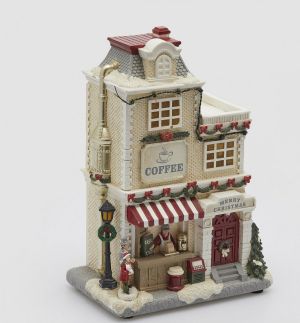 SHOP DIORAMA LED H.27,5 L.20,5 L.13,8 MUSIC+LED