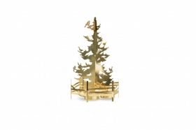 Winter Forest, Large Tree for Tealights, GOLD