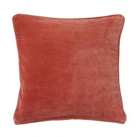 CUSHION COVER VELVET TERRACOTTA