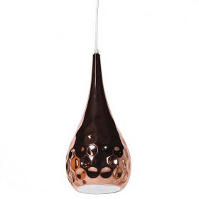 HAMMERED COPPER EFFECT METAL PENDANT CEILING LIGHT LAMP