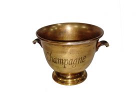 OVAL CHAMPAGNE COOLER ANT.GOLD ALUM