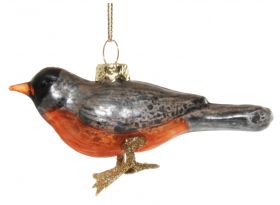 Glass bullfinch red