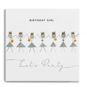 ПОЗДРАВИТЕЛНА КАРТИЧКА -  BIRTHDAY GIRL - LETS PARTY