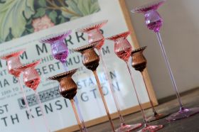  TULIP CANDLE HOLDER 25 CM - NEW BROWN