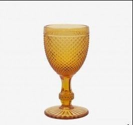 LARGE AMBER WINE  GLASS SPOUTS