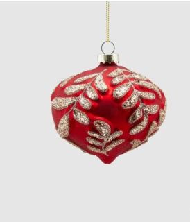 GLASS DROP WITH BROCADE