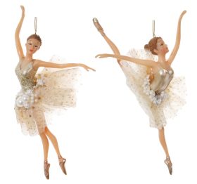 Ballerina ornament beige