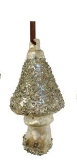 Glass mushroom mat silver