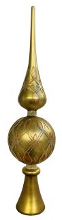 Glass tree top gold mat gold deco, 33cm