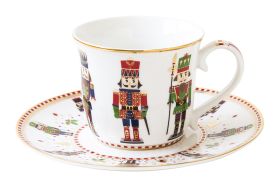 Porcelain cup & saucer 200 ml in color box NUTCRACKER