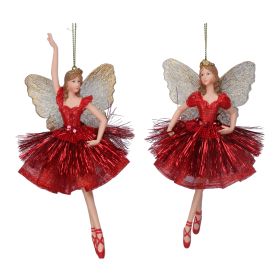 Red Fabric/Resin Fairy Princess 