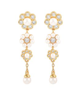 Aya tripple flower earrings