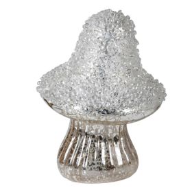 Small Glass and Beaded Golden Mushroom