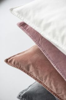 Cushion cover velvet coral almond