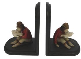 Bookend reading monkeys