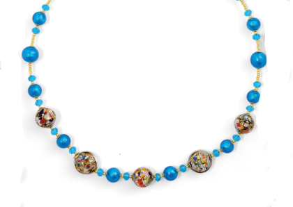 КОЛИЕ MOSAICO  - КРИСТАЛНО СТЪКЛО МУРАНО