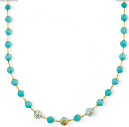 КОЛИЕS CRIGNO   LIGHT AZZURRA  - КРИСТАЛНО СТЪКЛО МУРАНО