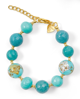 ГРИВНА CRIGNO  ANGELITE AZZUR  - КРИСТАЛНО СТЪКЛО МУРАНО