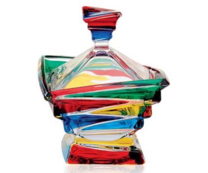 КУТИЯ С КАПАК / БОНБОНИЕРА - КРИСТАЛНО СТЪКЛО МУРАНО  