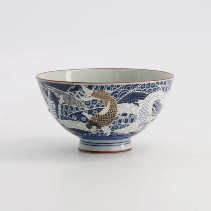 Kawaii Rice Bowl Crane 11.5x6cm 300ml Blue
