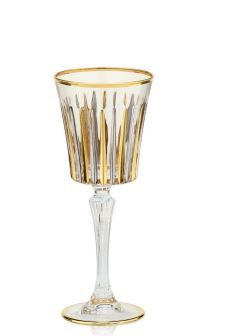 ЧАША ВИНО КОЛЕКЦИЯ TIMELESS - КРИСТАЛ МУРАНО ЗЛАТНИ ДЕТАЙЛИ 24К