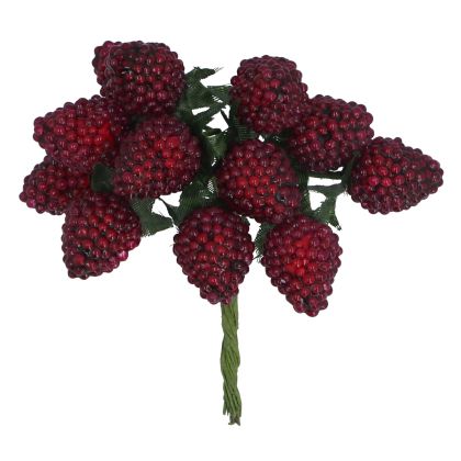 Pick 10cm - Dark Red Raspberry Bunch