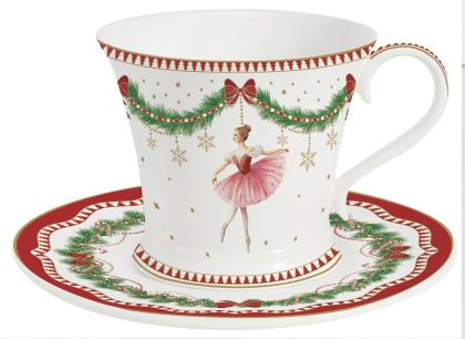Porcelain cup & saucer  MAGIE DE NOEL