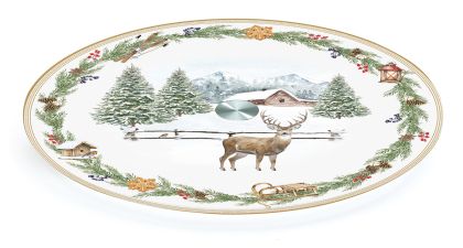 Revolving glass board  WHITE FOREST