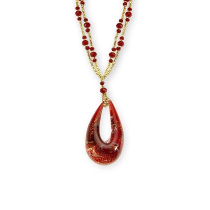 КОЛИЕ CORINNE - КРИСТАЛНО СТЪКЛО МУРАНО