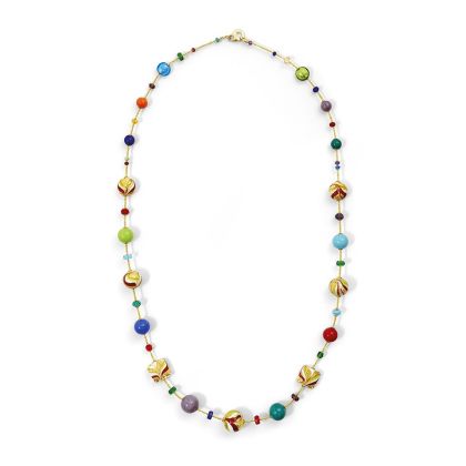 КОЛИЕ - ORO FENICIO  МУРАНО СТЪКЛО