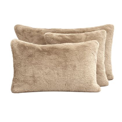 CHAMONIX FAUX FUR CUSHION BRUN 16X24 INCHES 40X60 СМ