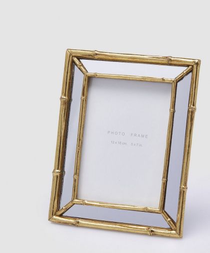 RECTANGULAR BAMBOO-LIKE PHOTO FRAME H.24 L.19