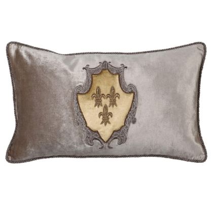 Embroidered Fleur De Lis Cushion Cover 