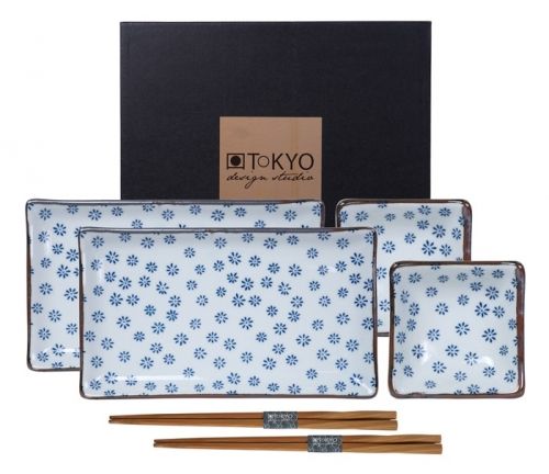 Sushi Plate Set4 w/Chop 