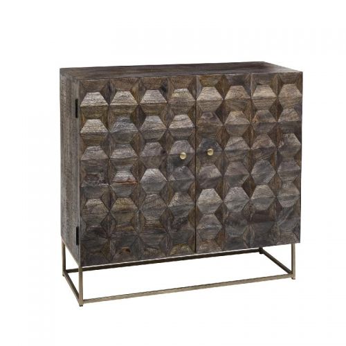 ШКАФ ОТ ДЪРВО МАНГО С ДВЕ ВРАТИ