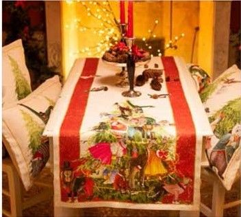 RUNNER TABLECLOTH 100% LINEN - MAGICAL TREE