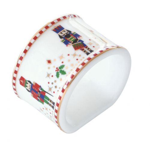 Set 4 porcelain napkin rings Ø 4,5 cm in color box 