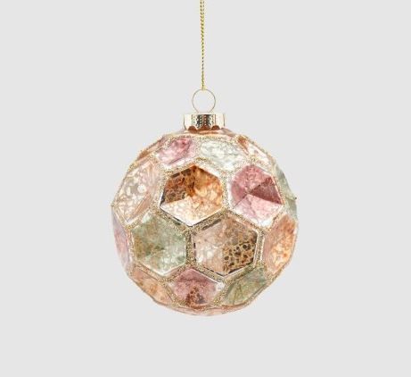 GLASS BALL ANTIQUE MOSAIC 