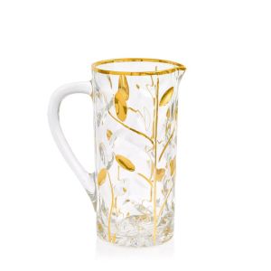 КРИСТАЛНА КАНА РЪЧНО РИСУВАНА-ЗЛАТНИ ДЕТАЙЛИ 24К